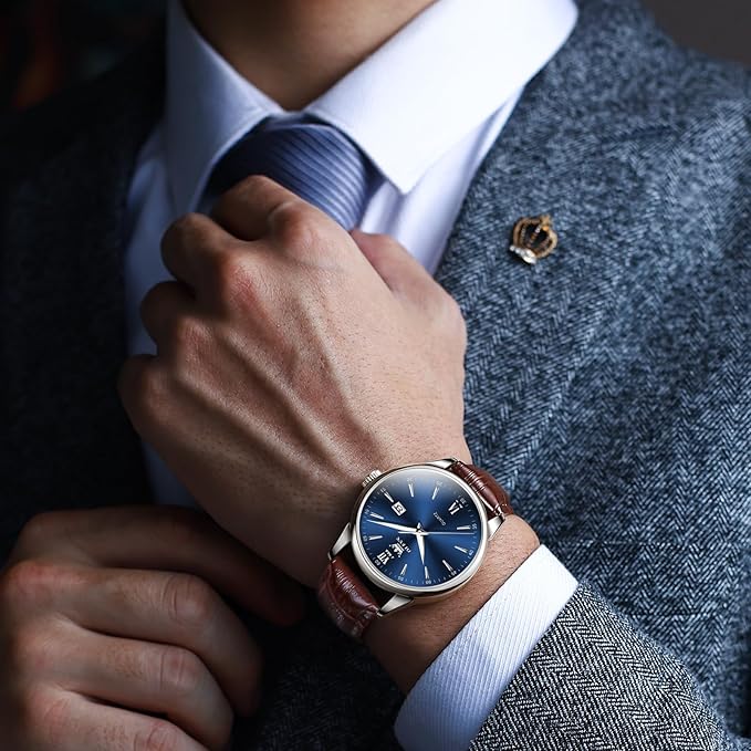 Relógio Masculino com Pulseira de Couro Dellon