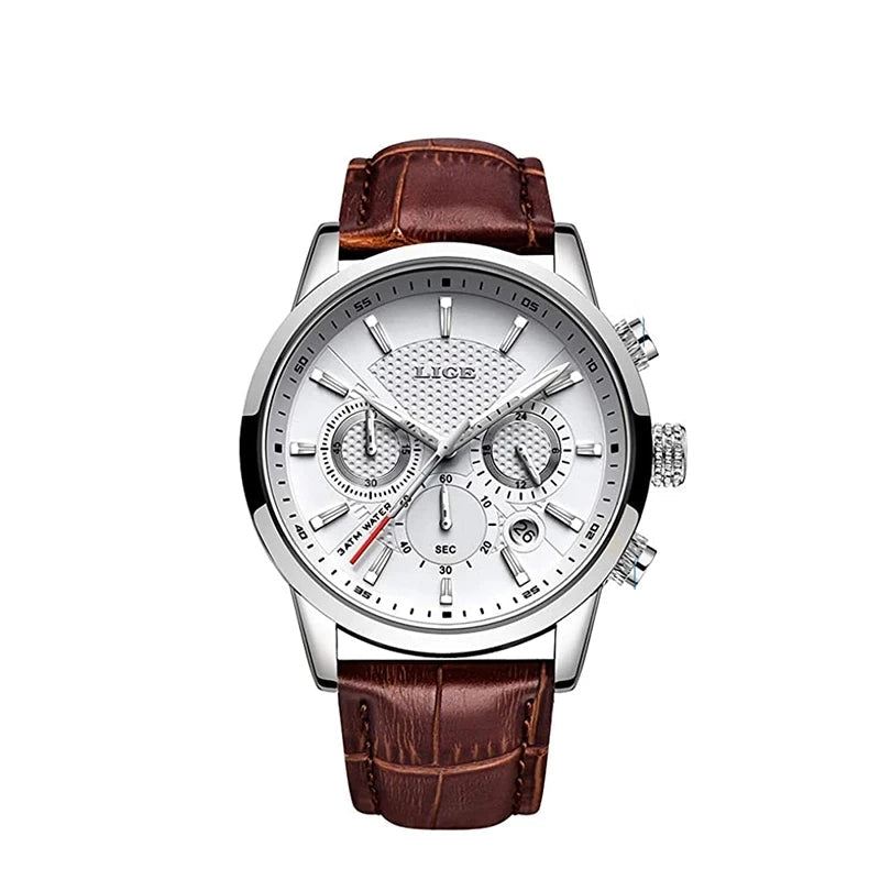 Relógio Masculino com Pulseira de Couro L. Ragnar