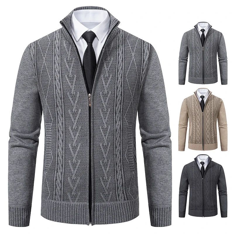 Casaco Masculino de Tricô com Forro em Cashmere – Outono/Inverno