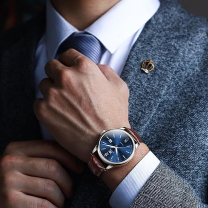 Relógio Masculino com Pulseira de Couro Dellon