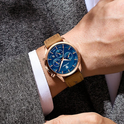 Relógio Masculino com Pulseira de Couro P. Changretta