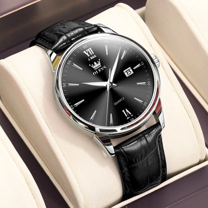 Relógio Masculino com Pulseira de Couro Dellon