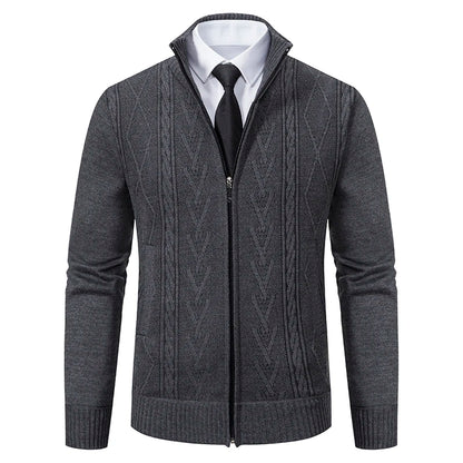 Casaco Masculino de Tricô com Forro em Cashmere – Outono/Inverno