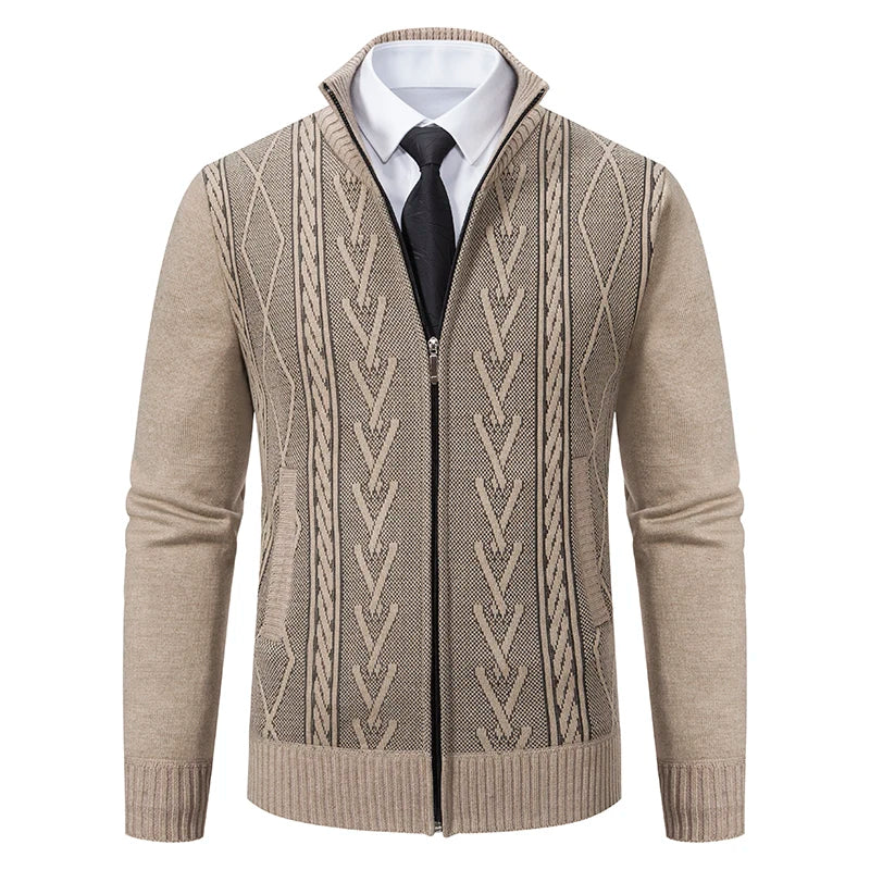 Casaco Masculino de Tricô com Forro em Cashmere – Outono/Inverno