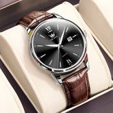 Relógio Masculino com Pulseira de Couro Dellon