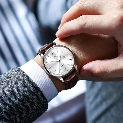 Relógio Masculino com Pulseira de Couro Dellon