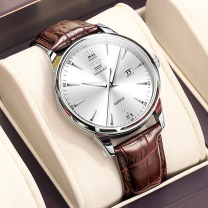 Relógio Masculino com Pulseira de Couro Dellon