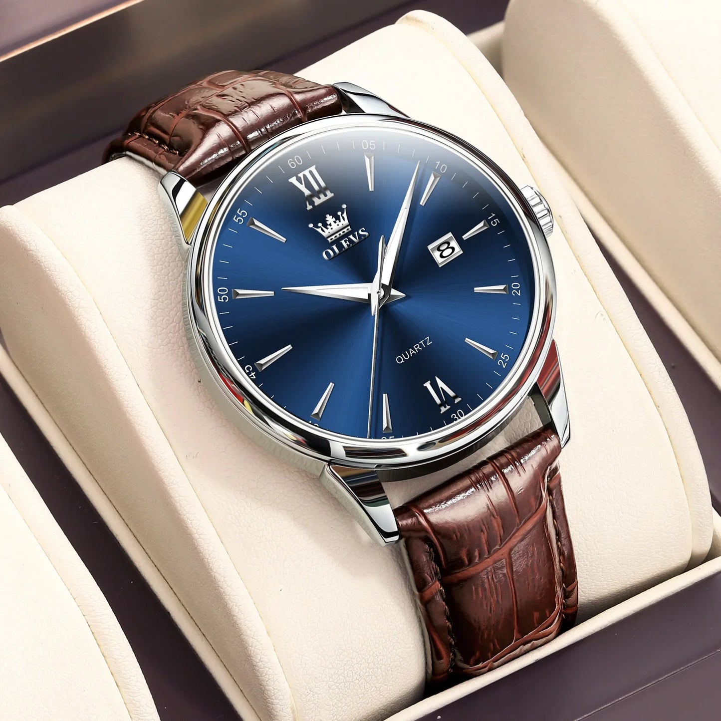 Relógio Masculino com Pulseira de Couro Dellon