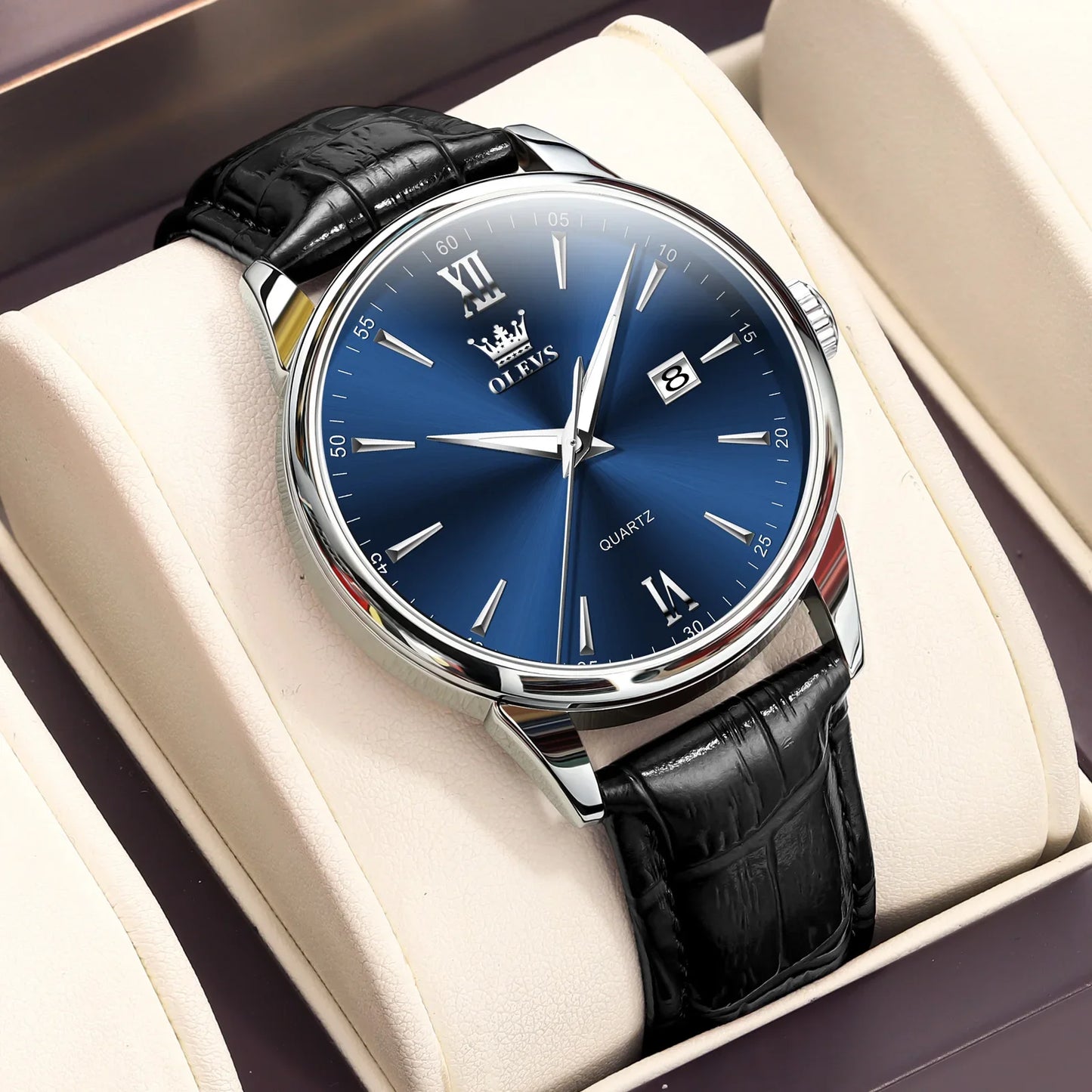 Relógio Masculino com Pulseira de Couro Dellon
