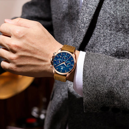 Relógio Masculino com Pulseira de Couro P. Changretta
