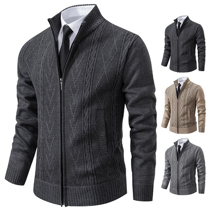 Casaco Masculino de Tricô com Forro em Cashmere – Outono/Inverno