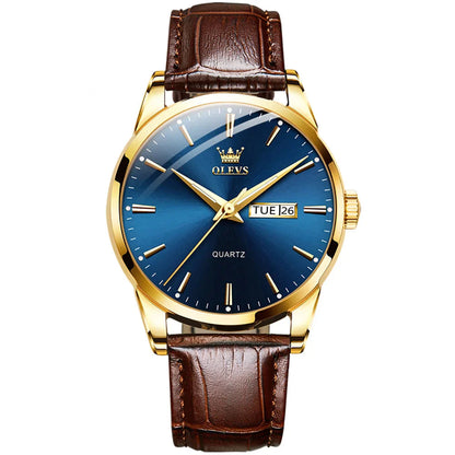Relógio Masculino com Pulseira de Couro Yvar