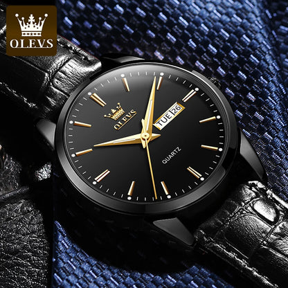 Relógio Masculino com Pulseira de Couro Yvar