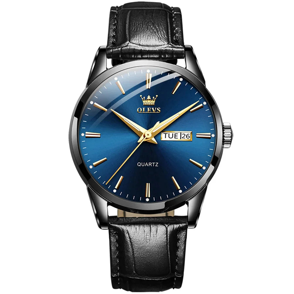 Relógio Masculino com Pulseira de Couro Yvar