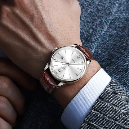 Relógio Masculino com Pulseira de Couro Dellon