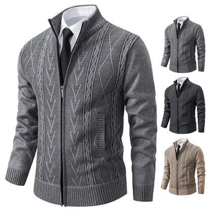 Casaco Masculino de Tricô com Forro em Cashmere – Outono/Inverno