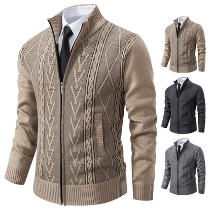 Casaco Masculino de Tricô com Forro em Cashmere – Outono/Inverno